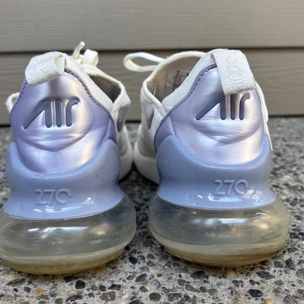 Nike Air Max 270 Sail Lavender White FB2934-100 Women's Size 8 Running Sneakers